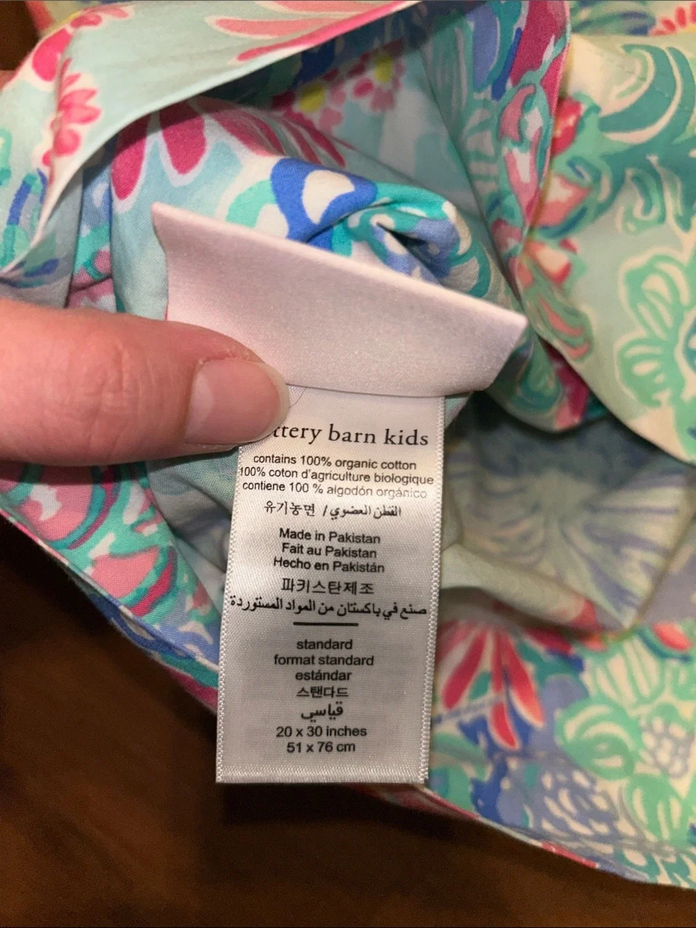 Lilly Pulitzer X Pottery Barn Kids Unicorns in Bloom Floral Standard Pillowcase
